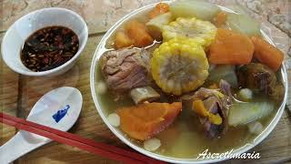 Sweet Corn Carrot Chayote Chinese Pork Bone Soup  HEALTHY amp NUTRITONAL SOUP [upl. by Launame27]