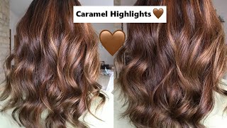 CARAMEL HIGHLIGHTS🍁🍂🤎 HAND PAINTING HAIR COLOUR  ANNESUNISA [upl. by Irving]