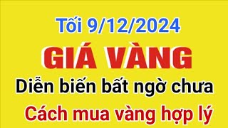 Giá vàng hôm nay 9999 tối ngày 9122024 GIÁ VÀNG NHẪN 9999 Bảng giá vàng sjc 24k 18k 14k [upl. by Tacy857]