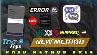 How to Fix Registration Failed With Error 6135  TextFree New Method  Mexico Number Method [upl. by Geddes]