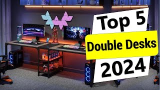 ✅Best Double Desks in 2024  Top 5 Best Double Desks [upl. by Aisyla]