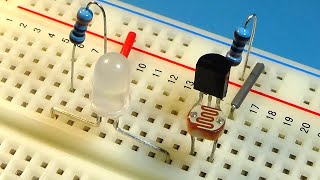 Darkness Sensor Circuit  Breadboard projects [upl. by Henning]