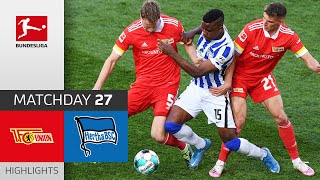 Union Berlin  Hertha Berlin  11  Highlights  Matchday 27 – Bundesliga 202021 [upl. by Nerti]