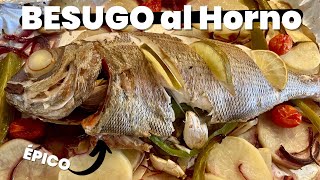 Hacemos un BESUGO entero al Horno Pescado al horno El Gustazo [upl. by Siro154]