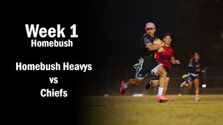 Homebush Heavys vs Chiefs  Homebush Monday Oztag  Week 1 ft Siva Micd up [upl. by Moya]