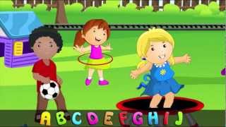 ABC Alphabet Song in HD with Lyrics  Childrens Nursery Rhymes by eFlashApps [upl. by Vergil]