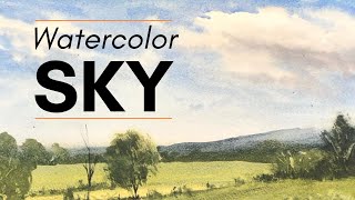 Easy Watercolor Sky tutorial  StepbyStep [upl. by Analise]