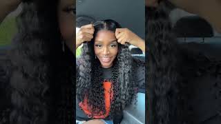 Really obsessed with glueless wig😍 wigs xrsbeautyhair hairstyle hairtutorial curlyhair hair [upl. by Berck]