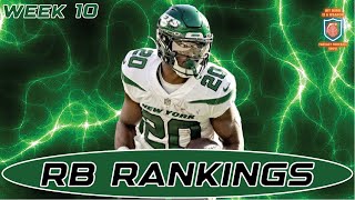 WEEK 10 RB RANKINGS TIERS top 34 [upl. by Mena]