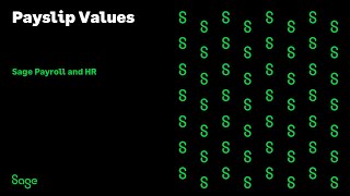 Sage Payroll and HR  Payslip Values [upl. by Imaj247]