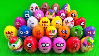 Rainbows Eggs 🌈 Cleaning Numberblocks Dinosaur Eggs with Rainbow SLIME Colorful Satisfying ASMR [upl. by Aisats]