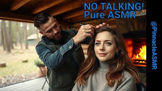 Insane ASMR Turkish Barber Haircut  Fire amp Ultimate Relaxation [upl. by Anivad]