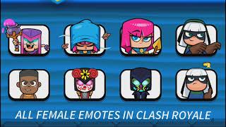 ALL FEMALE EMOTES IN Clash Royale MWGAMINGCR YouTube youtubecreators [upl. by Abran]