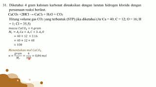 Diketahui 4 gram kalsium karbonat direaksikan dengan larutan hidrogen klorida dengan persamaan [upl. by Lynnette58]