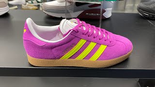 Adidas Gazelle Purple BurstSolar YellowOff White  Style Code JI1373 [upl. by Abelard]