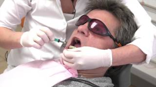 Painless Periodontitis treatment with the laser Laser treatment at gingivitis Part 1 [upl. by Eislrahc]