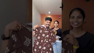 Pranking husbands with same shirt 😍 aswathyamarnath shorts [upl. by Notslah]