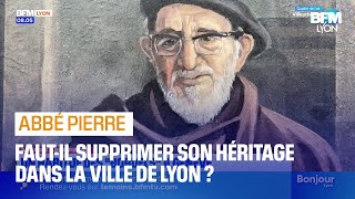 Fresque des Lyonnais Lucie Aubrac pour remplacer labbé Pierre [upl. by Aicnelev]