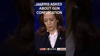 Harris Asked About Gun Confiscation at Debate She Ignores It news [upl. by Anirbaz490]