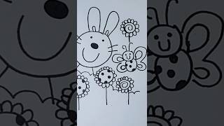 Ep62 rabbit rabbit easydrawing drawing cartoon art cartoondrawing [upl. by Langille]