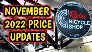 NOVEMBER 2022 BIKE PRICE UPDATES SA RIDES BICYCLE SHOP QUIAPO MANILA [upl. by Eivlys]