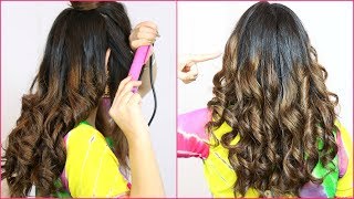 बालों को CURL करने का कौन सा तरीका सबसे अच्छा है  How To Curl Using Hair Straightener  Anaysa [upl. by Mcgruter]