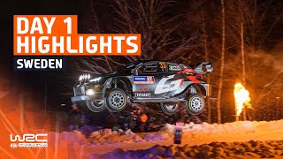 Day 1 Highlights  WRC Rally Sweden 2024 [upl. by Lambrecht]