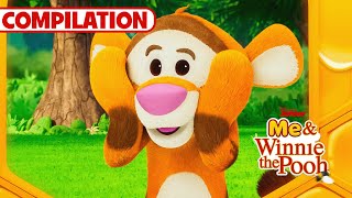 Tigger Gets His Bounces Out 🐯  Compilation  Winnie the Pooh  disneyjr [upl. by Jemimah]