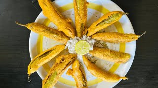 Mirchi Bajji Recipe  మిరపకాయ బజ్జీ  ಮೆಣಸಿನಕಾಯಿ ಬಜ್ಜಿ  Bajji [upl. by Gasperoni]