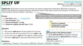 Phrasal Verb Split up [upl. by Earb]