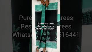 Restocked cotton sarees on demand Dussehra sale 10discount only limited stock available purecotton [upl. by Mayworm960]