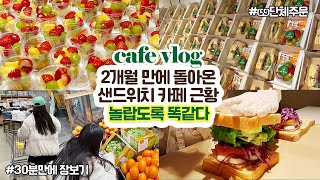 cafe vlog 77 2개월 만에 돌아온 샌드위치 카페 근황┃놀랍도록 똑같다┃샌드위치 단체주문┃개인카페 브이로그 [upl. by Elisa]