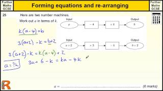 Forming Equations and Rearranging GCSE Further Maths revision Exam paper practice amp help [upl. by Bandler]