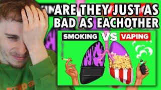 Reacting to Smoking vs Vaping  Which Is Worse [upl. by Ettedanreb]