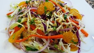 Receta Ensalada China de Repollo how to cook chinese [upl. by Ateuqirne]