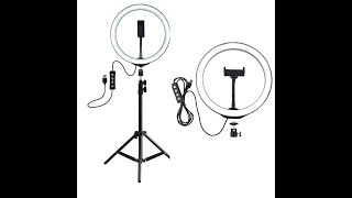 HOW TO ASSEMBLE INSTALL RING LIGHT ON TRIPOD STAND WITH PHONE HOLDER [upl. by Rani334]