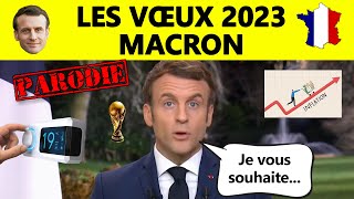 Parodie 🇫🇷 Les vœux 2023 dEmmanuel Macron ✨ [upl. by Dahl]