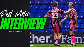 PostMatch Interview  Christian Doidge after brave performance at Stockport [upl. by Cazzie117]