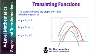 Translating Graphs using Function Notation  Mr Mathematics [upl. by Aneladdam]