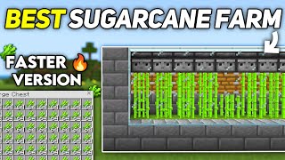 NEW FASTER SUGARCANE FARM in 121  Minecraft Bedrock amp Java [upl. by Leinnad]