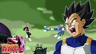 Vegeta Reacts To Goku and Vegeta VS Black and Zamasu Stick Fight [upl. by Olympium694]