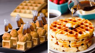 Quick and Easy BiteSized Foods and Desserts  Tiny Chicken amp Waffles by So Yummy [upl. by Collie777]