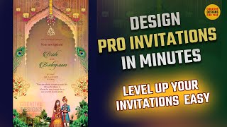 Design Stunning Invitation Cards in Minutes with CorelDraw  Invitation card kaise banaye [upl. by Arahsal]