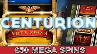 Centurion Slot Machine £50 SPINS with BIG WINNINGS [upl. by Eelarat624]