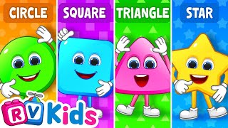 Learn Shapes Circle Square Triangle Rectangle amp more  Educational Videos For Toddlers amp Babies [upl. by Sokul]