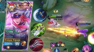 FREYA FULL DAMAGE VS AGGRESSIVE MINSITTHAR EXP BUILD FREYA TERSAKIT 2024  Mobile Legends [upl. by Elenahc]