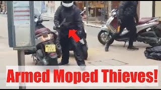 Motorcycle Theft  Moped Thieves Compilation UK 2018 [upl. by Roxanna]