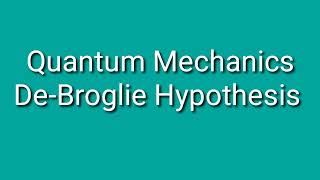 DeBroglie Hypothesis amp Wavelength Equation Explanation In Telugu [upl. by Shelton]