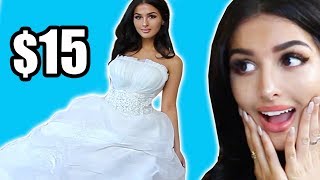 TRYING CHEAP WEDDING DRESSES FROM WISH [upl. by Otreblaug209]