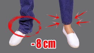 How to hem jeans in 5 minutes while keeping the original hem [upl. by Trepur603]